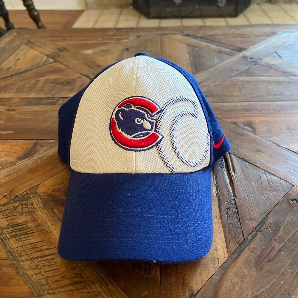 Chicago Cubs Hat Cap Mens One Size Fits Most Blue Logo MLB Nike Team